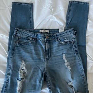 Hollister Light Blue Distressed Skinny Jeans